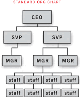 A typical corporation's org chart model